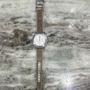 Coach Brown Leather and Silver Women's Watch